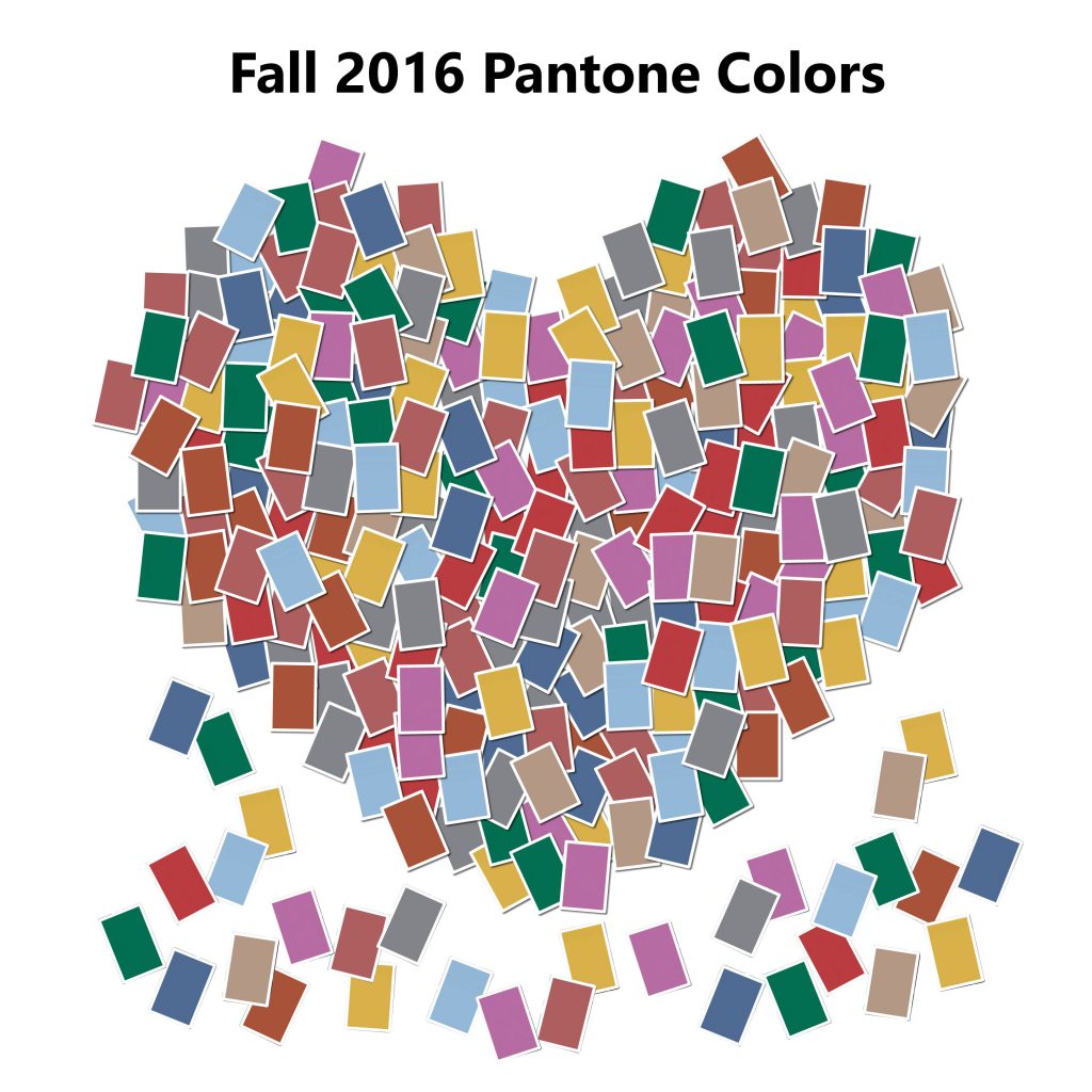 Heart Collage For Pantone Colors