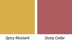 PANTONE Spicy Mustard and Dusty Cedar