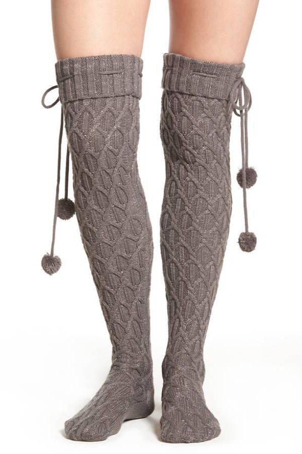 Ugg Sparkle Cable Knit Over The Knee Socks $26.98