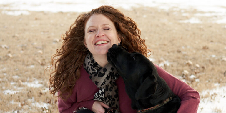 Flat Lay to Life-Styled post featuring Robin! She is licking my face in this picture and I am laughing really hard!