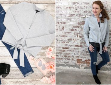 Flat Lay to Life-Styled with J Crew Tie Front Cardigan