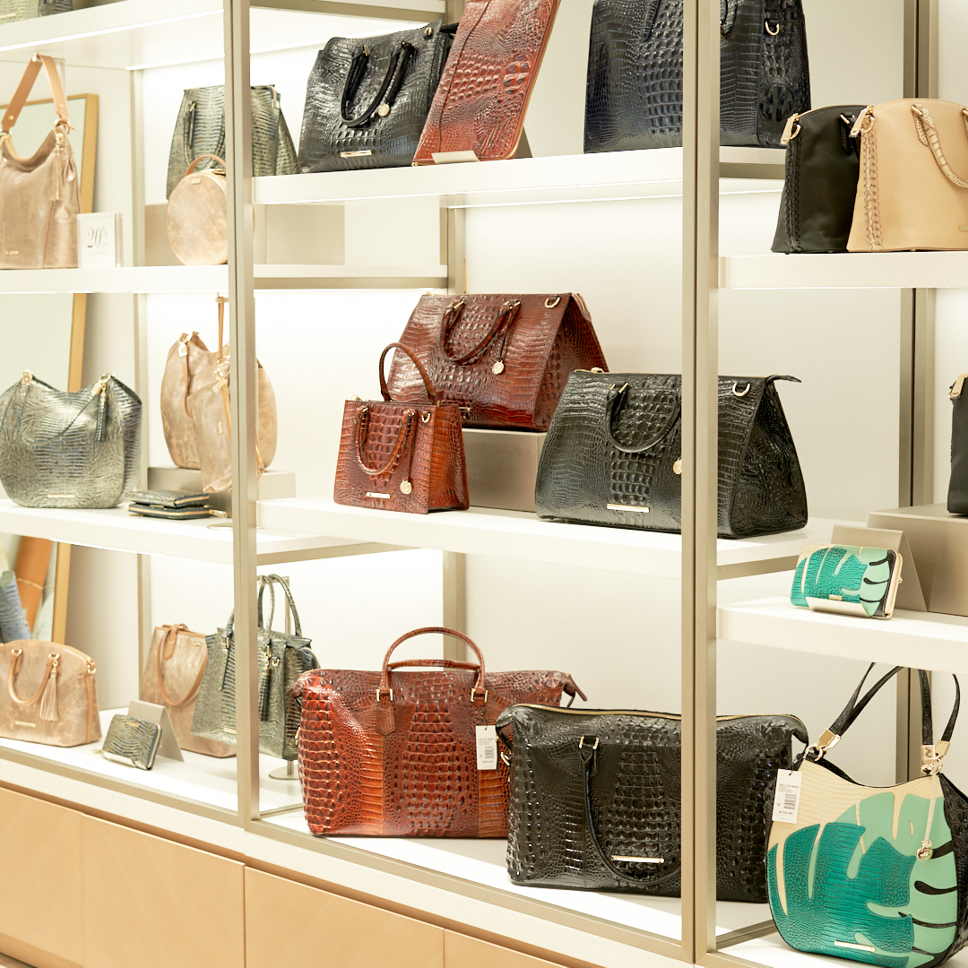 Pic of display of bags at Brahmin Store