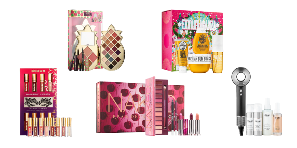 Five gift sets from Sephora are pictured here