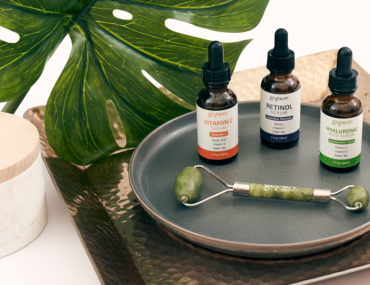 Picture of goPure Beauty serums and jade roller