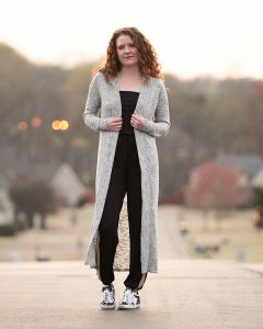 Long Cardi and GG Sneakers and Nickel and Suede Earrings