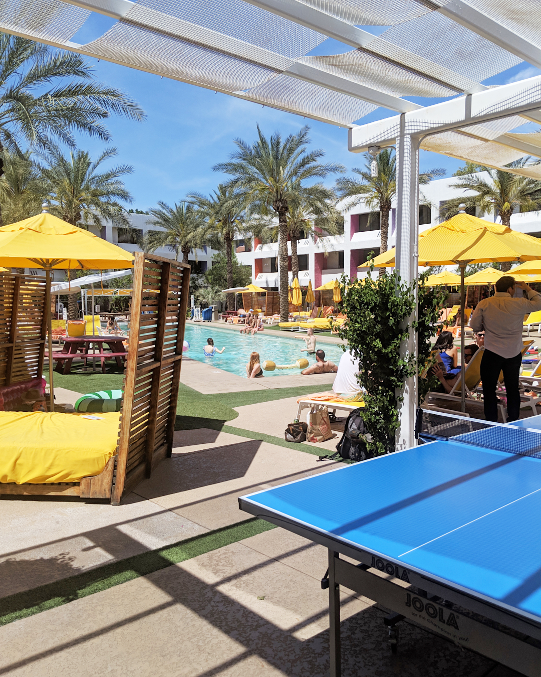 Outside pool area of the Saguaro Hotel