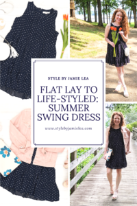 Pinterest graphic with two different outfits with dress