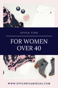 Pinterest Graphic of Flat lay with Tie Dye Sweatshirt and white jeans for Spring