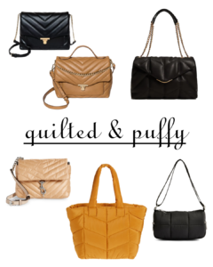 Fall 2021 Handbag Trends Worth Trying - Quilted and Puffy