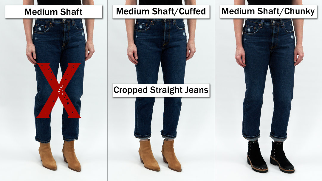 Rolled jeans with booties store